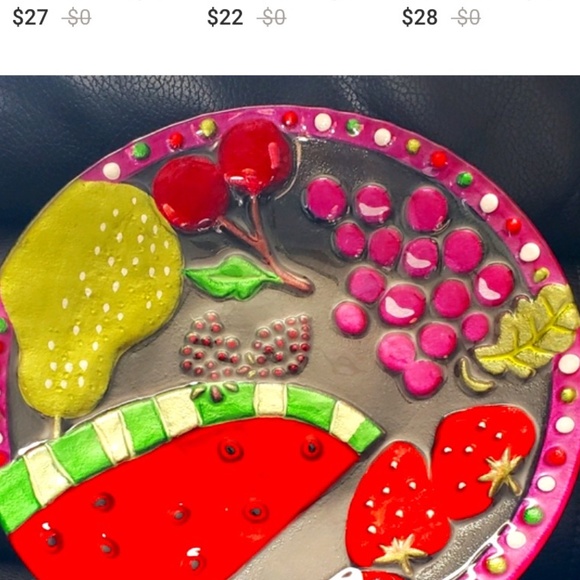NWOT Glass fusion plate Artist Lori Siebert for Silvestri - Excellent Condition - Picture 1 of 6